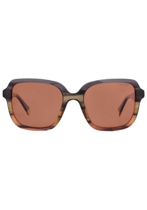 Polaroid Brown Square Ladies Sunglasses PLD 4095/S/X 0M9L/HE 53