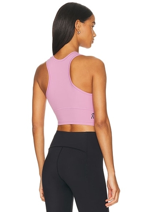 On Studio Crop Top in Sakura - Pink. Size L (also in M, S, XS).