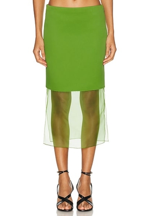 KHAITE Sybil Skirt in Absinthe - Green. Size 0 (also in 2, 4, 8).