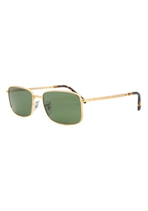 Ray Ban Polarized Dark Green Rectangular Unisex Sunglasses RB3717 9196P1 57