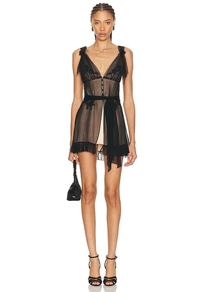 Mirror Palais Mini Dress in Honey & Noir - Black, Nude. Size M (also in XS).