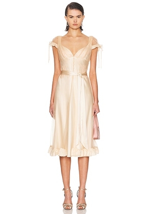 Mirror Palais Lady Length Dress in Honey - Ivory. Size M (also in ).
