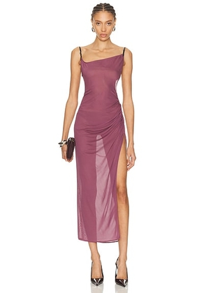 Mugler Asymmetrical Dress in Antique Pink - Pink. Size 40 (also in 36).