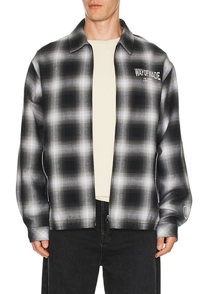 Li-Ning Way Of Wade Plaid Shirt in Black & White - Black. Size L (also in XXL/2X, XXXL/3X).
