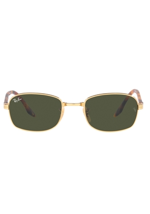 Ray Ban Green Rectangular Unisex Sunglasses RB3690 001/31 54