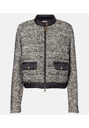 Moncler Down-paneled wool-blend jacket