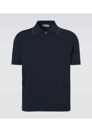 Canali Cotton zip-up polo shirt