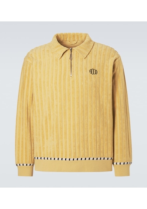 Bode Croquet Ground terry half-zip sweater