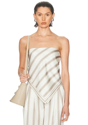 SEROYA Hark Top in Sand & Eggshell - Ivory. Size M/L (also in ).