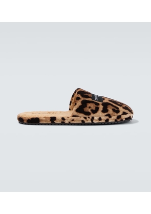 Dolce&Gabbana Leopard-print slippers