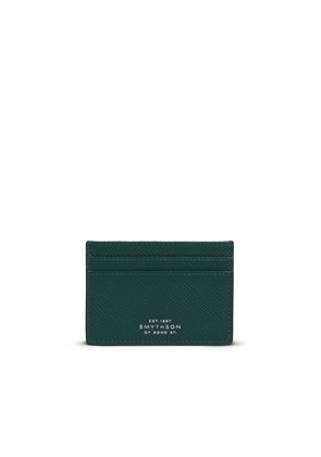 Smythson Flat Card Holder In Panama In Forest