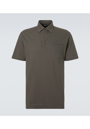 Zegna Cotton pique polo shirt
