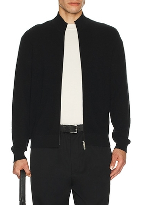 Theory Full Zip Cashmere Sweater in Black - Black. Size S (also in XL/1X, XXL/2X).