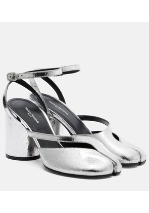 Maison Margiela Tabi metallic leather pumps