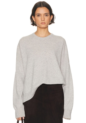 St. Agni Cashmere Sweater in Grey Marle - Grey. Size M-L (also in XS-S).