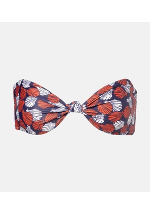 Same Knotted printed bandeau bikini top