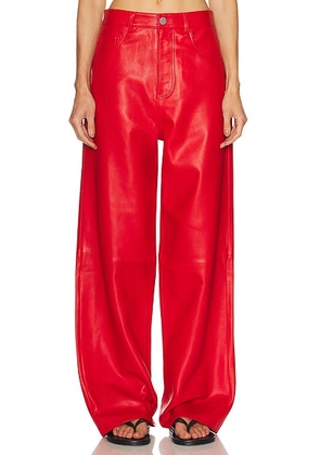 Rohe Baggy Leather Pant in Rosso - Red. Size 38 (also in ).