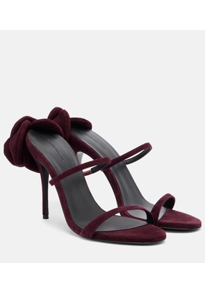 Magda Butrym Floral-applique suede mules