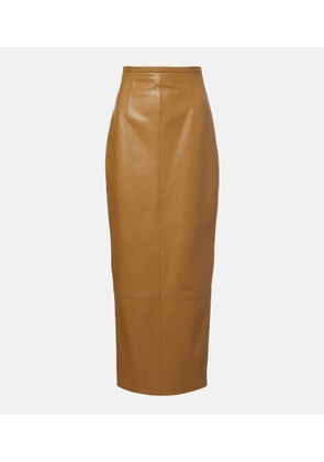 Khaite Winton leather maxi skirt