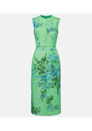 Erdem Floral linen midi dress