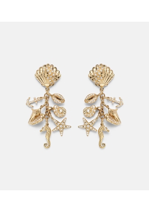 Sydney Evan Multi Sea Life Clam Shell 14kt gold (585/1000) drop earrings with diamonds