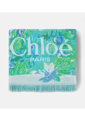 Chloe Floral logo cotton terry towel