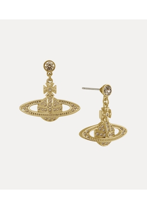 Vivienne Westwood Mini Bas Relief Drop Earrings Gold Topaz Women