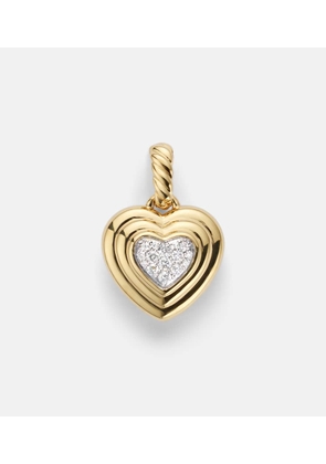 David Yurman Puffy Heart Amulet 18kt gold (750/1000) pendant with diamonds