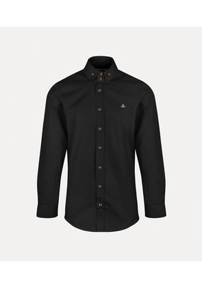 Vivienne Westwood Two Button Krall Shirt Compact Poplin Black 48 Men