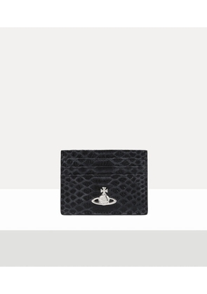 Vivienne Westwood Flat Card Holder Snake-effect Leather Dark-grey One Size Women