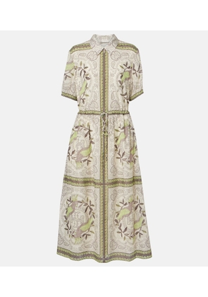 Tory Burch Printed silk and cotton midi dress