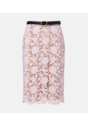 Self-Portrait Lace pencil skirt