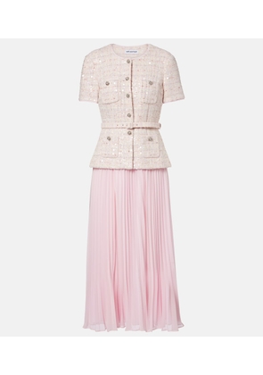 Self-Portrait Embellished midi dress