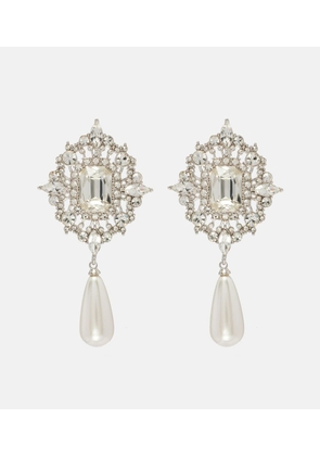 Self-Portrait Embellished drop earrings