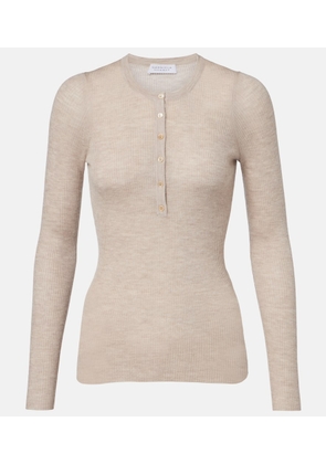 Gabriela Hearst Julian cashmere and silk Henley shirt