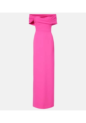 Carolina Herrera Sofia crepe bustier gown