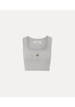 Vivienne Westwood Cropped Rib Vest Rib Jersey Grey S Women