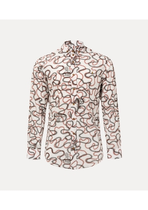 Vivienne Westwood Two Button Krall Shirt Printed Tana Lawn White-wiggle 48 Men