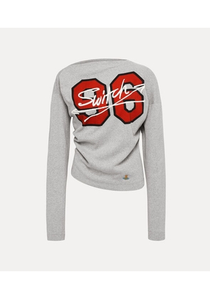 Vivienne Westwood 96 Switch Long Sleeve Hebo Top Rib Jersey Grey M Unisex