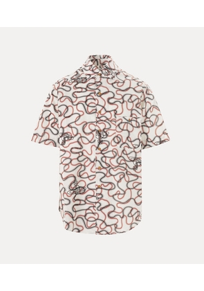Vivienne Westwood Bowling Shirt Printed Tana Lawn -White-wiggle M Men