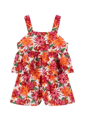 Tartine et Chocolat Floral cotton and linen top and skirt set