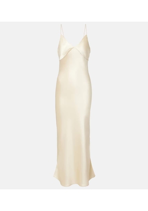 The Row Barika silk satin slip dress
