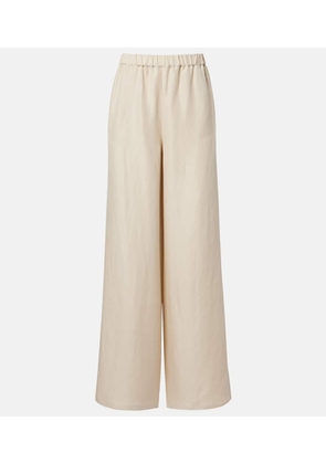 Max Mara Oro linen and silk wide-leg pants