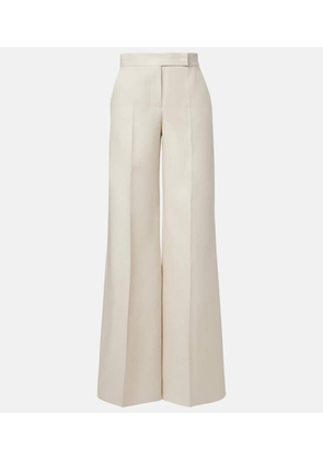 Max Mara Badesse high-rise linen wide-leg pants
