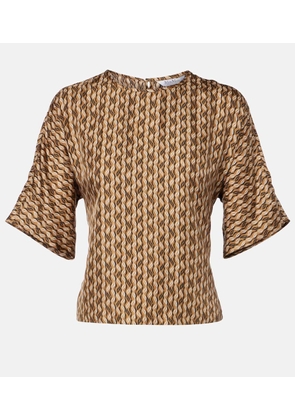 Max Mara Nordica printed silk blouse
