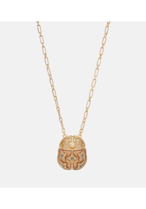 La DoubleJ Lady Scarab gold-plated pendant necklace