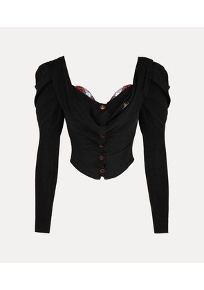 Vivienne Westwood Bea Corset Cardigan Merino Wool / Silk Black 42 Women