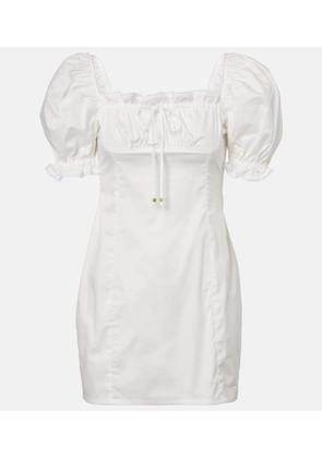 Bananhot Ligia lace-trimmed cotton minidress