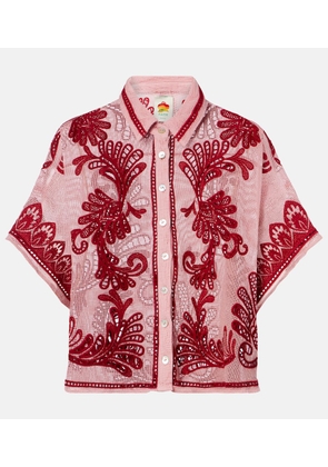 Farm Rio Arabesc embroidered cotton shirt