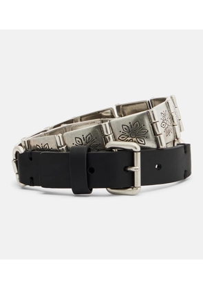 Etro Leather-trimmed belt
